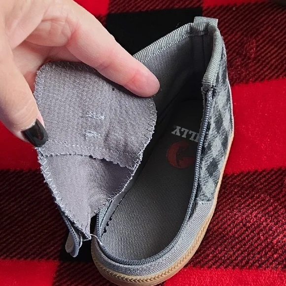 Plaid High-Top Kids Shoes Zip Open For Easy On & Off. Regular Width - Picture 5 of 5